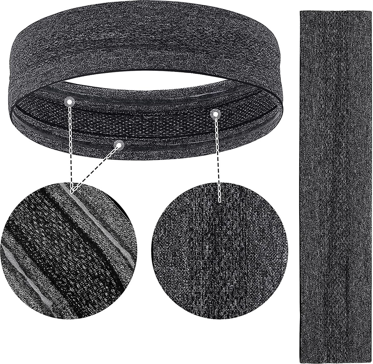 Shirit elastik për kokë Hurtel për vrapim dhe fitnes, portokalli