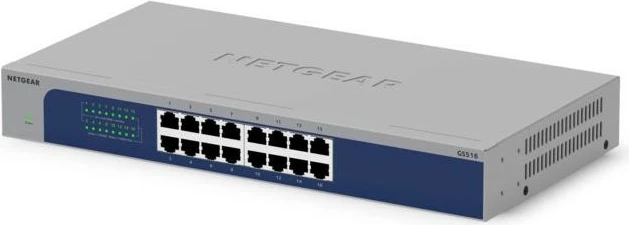 Switch NETGEAR GS516-300EUS, 16 porta, Gigabit, PoE+, rackmount, gri