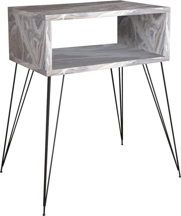 Komodinë Naida, mermer gri, 45x30x59cm
