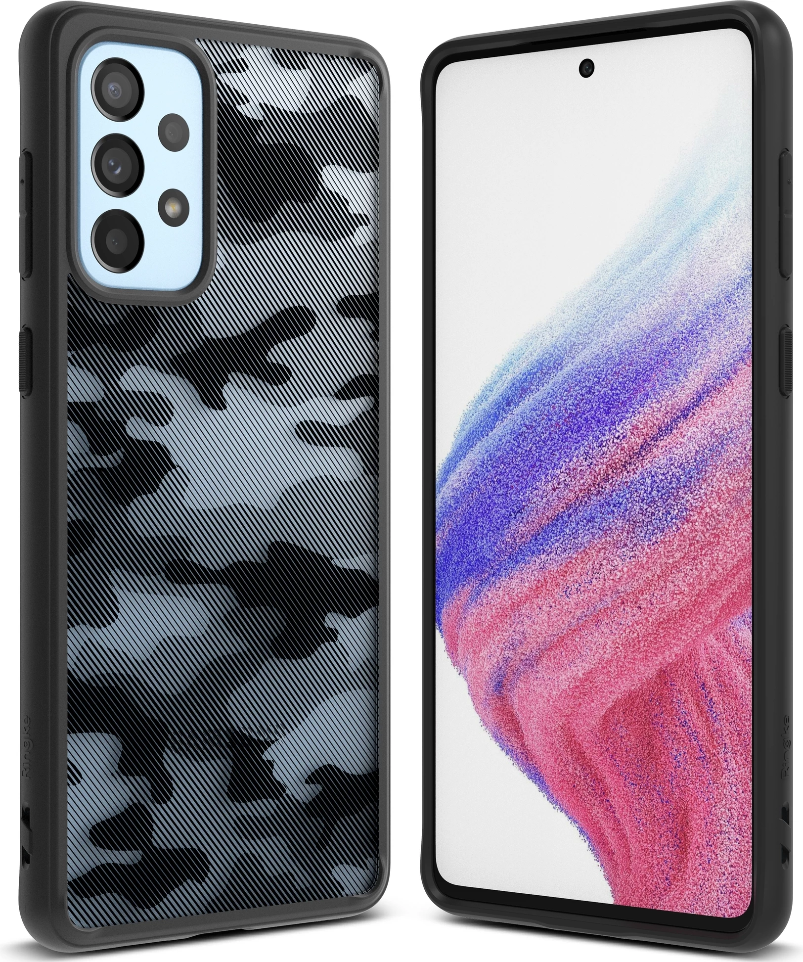 Mbështjellës Ringke Fusion Matte për Samsung Galaxy A73, moro, zi/gri