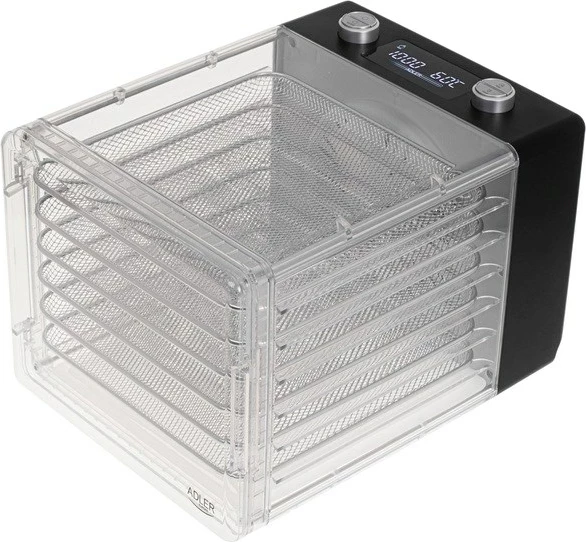 Tharëse kërpudhash, frutash dhe perimesh Adler AD 6660, 600 W, e zezë