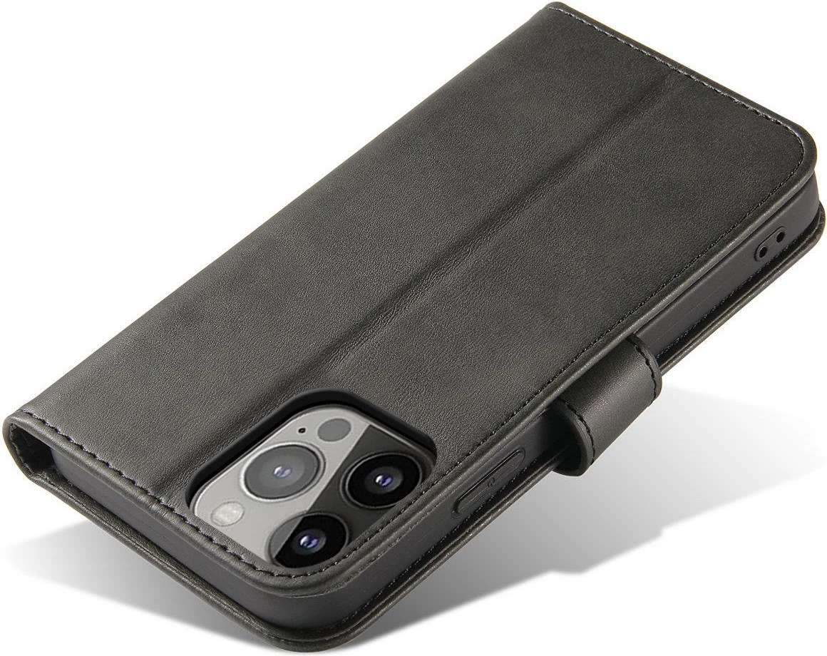 Mbështjellës Hurtel Magnet Case për Samsung Galaxy S23, me kapak, portofol dhe qëndrim, e zezë