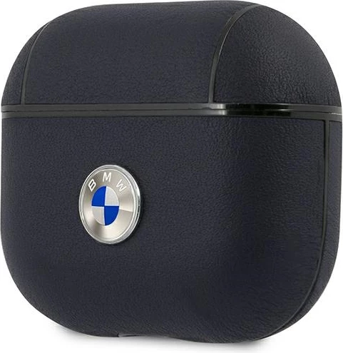 Mbështjellës BMW për AirPods 3, lëkurë natyrale, granat/blu