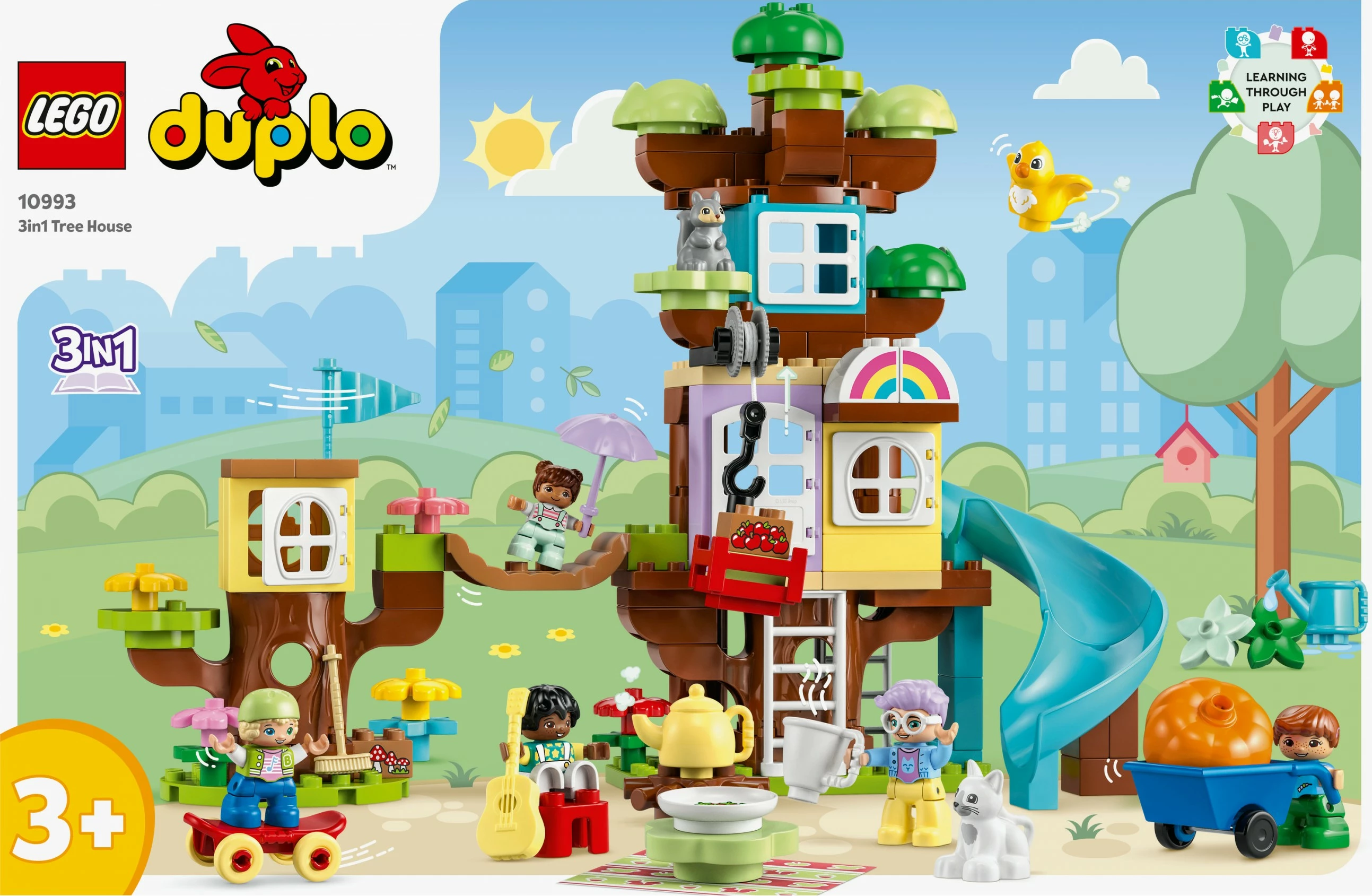 Set ndërtimi LEGO DUPLO 3in1 Tree House, 126 pjesë, shumëngjyrësh