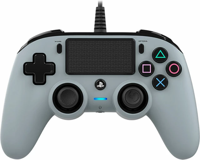 Kontroller loje NACON PS4 Wired, me kabllo 3 m, vibrim, touchpad, jack 3.5 mm, Gri