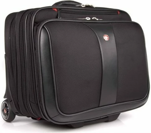 Set biznesi 2 pjesësh Wenger Patriot, trolley 17 inç me çantë notebook 15.4 inç, e zezë