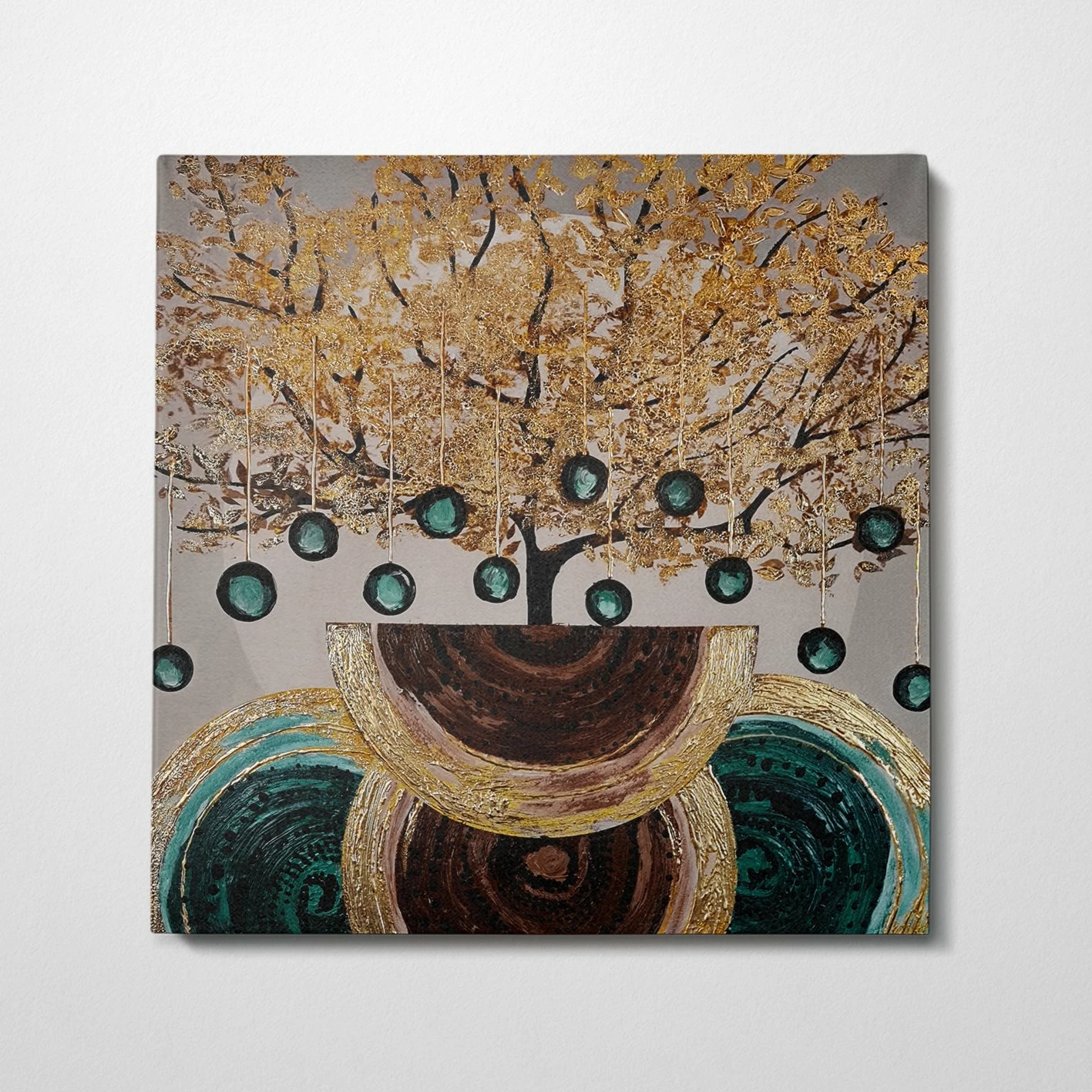 Pikturë dekorative me vaj Wallity, shumëngjyrëshe, OPG1730800570 - 120x120cm