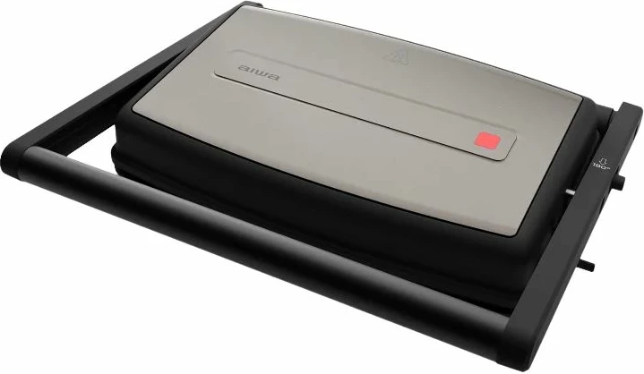 Gril elektrik tavoline AIWA KAMADO ASM-1500G 1500W, 27x18 cm, hapje 180°, i zi/argjendtë