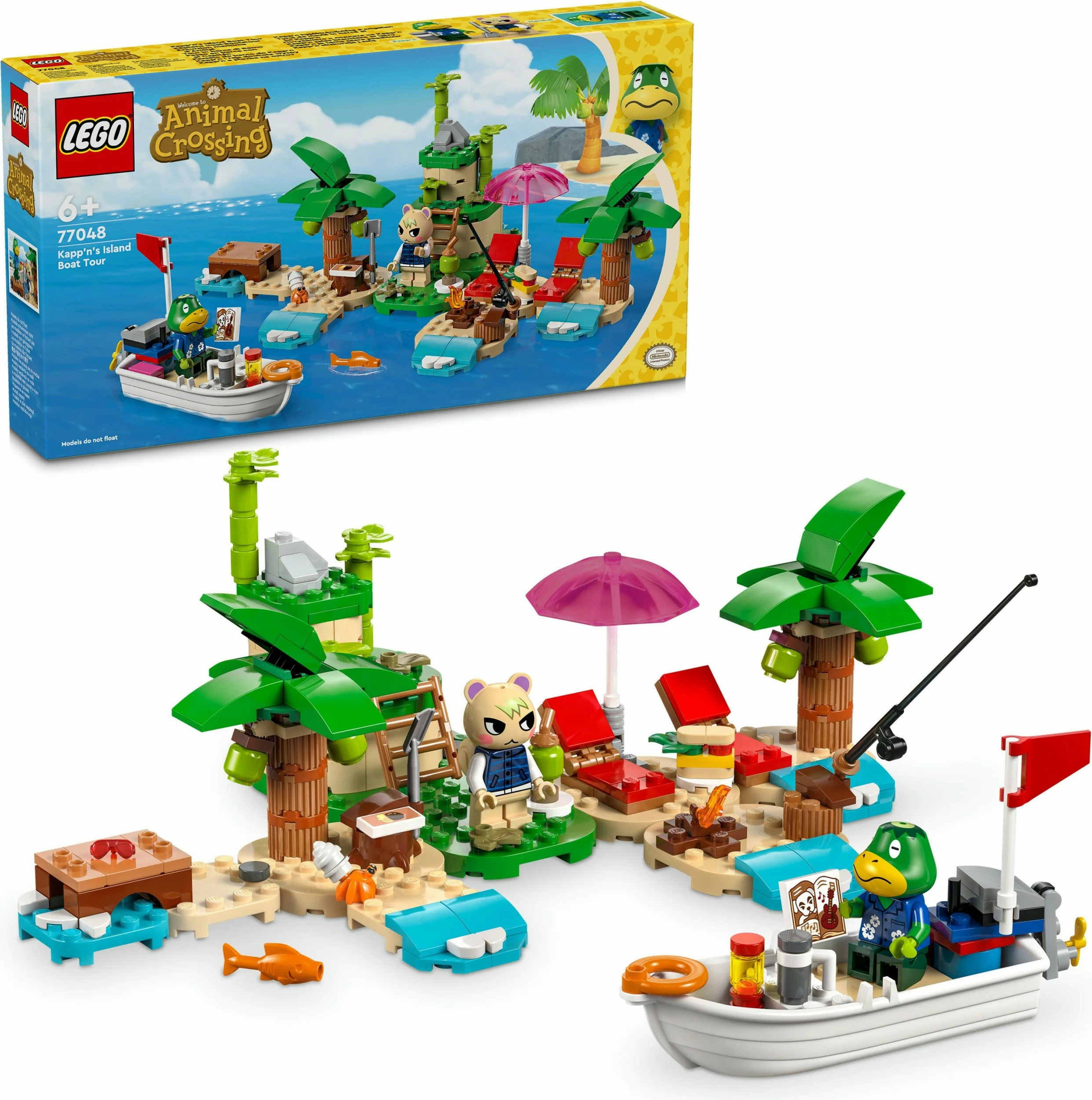 Set ndërtimi LEGO Animal Crossing Kapp'n's Island Boat Tour 233 pjesë, multingjyrësh