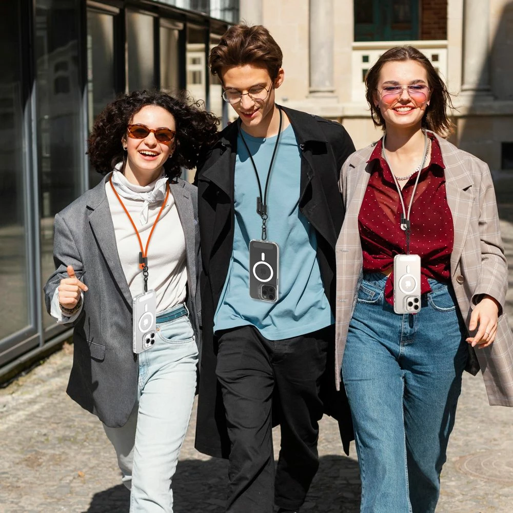 Rrip crossbody për celular Tech-Protect C1S, i zi, me 2 adaptera