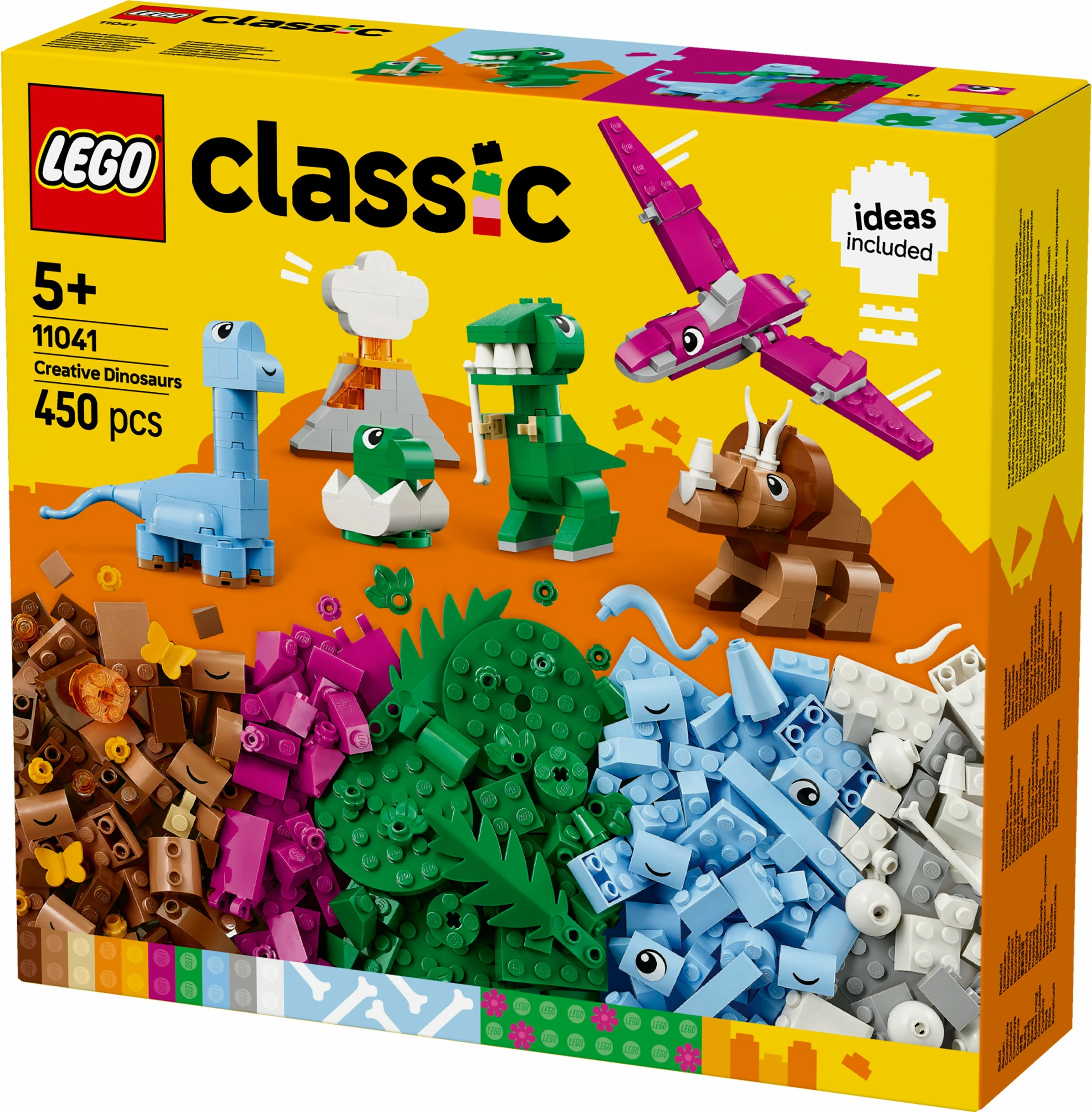 Set ndërtimi LEGO Classic 11041 Kreative Dinosaurier, 450 pjesë, shumëngjyrësh