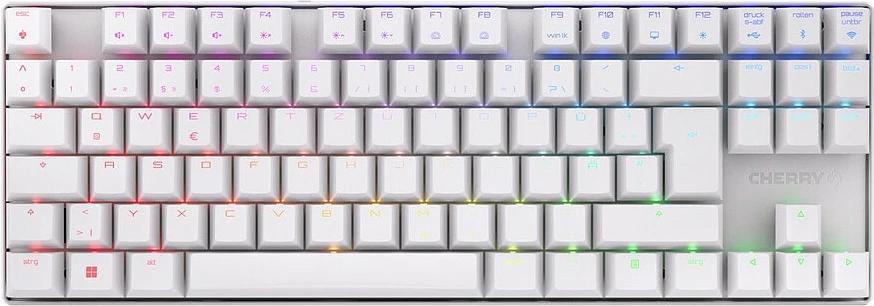 Tastierë mekanike wireless Cherry MX 8.2 TKL, RGB, e bardhë