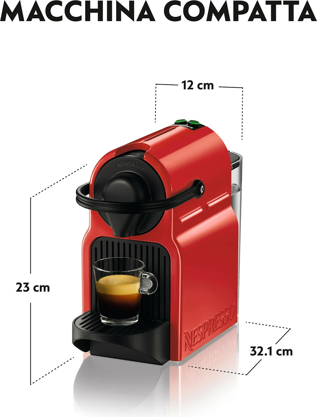 Makine espresso Krups Nespresso XN1005K, 0.7 L, Kapsula kafeje, 1260 W, E kuqe