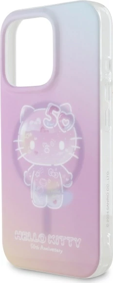 Mbështjellës Hello Kitty për iPhone 16 Pro, MagSafe, Rozë, 50 vjetori