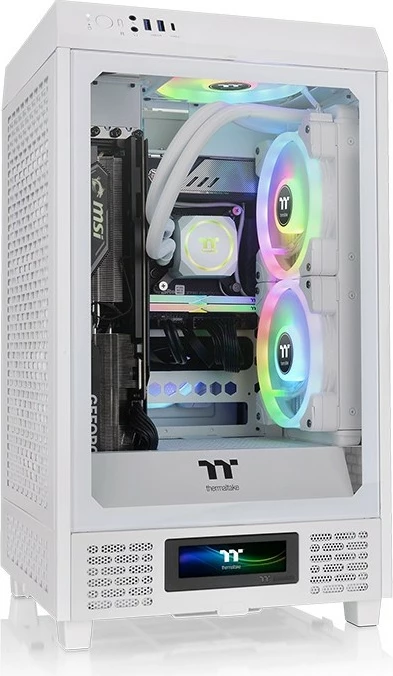 Panel LCD për kasë Thermaltake The Tower 200, Snow, i bardhë