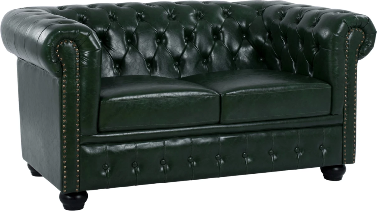 Divan 2 vendesh T.Chesterfield FH3010.08 PU Jeshile Cypress 150x90x72cm