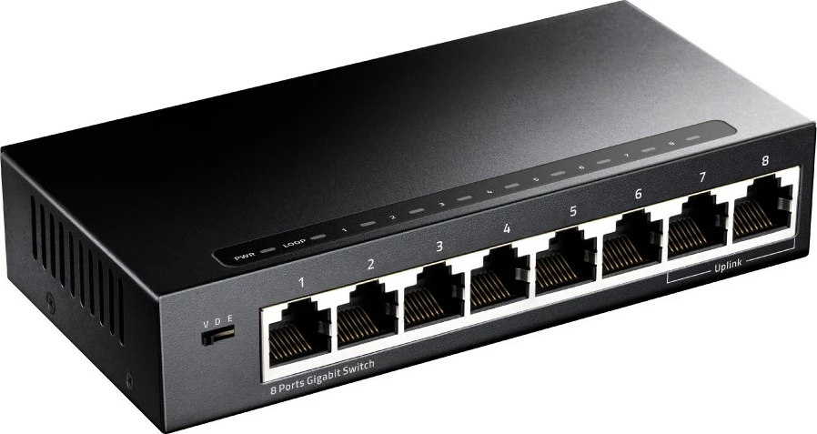 Switch Cudy GS108, 8 porta Gigabit Ethernet, Full duplex