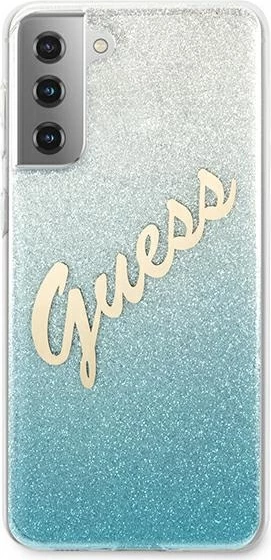 Mbështjellës Guess GUHCS21MPCUGLSBL për Samsung Galaxy S21+, Glitter Gradient, Blu