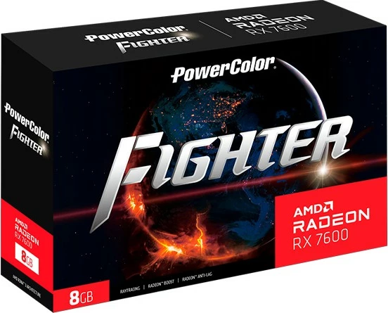 Kartelë grafike PowerColor RX 7600, Radeon RX 7600, 8 GB, GDDR6, PCI Express 4.0, e zezë