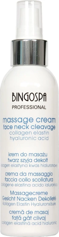 Krem masazhi fytyre dhe qafe BingoSpa me kolagjen dhe elastinë 150g