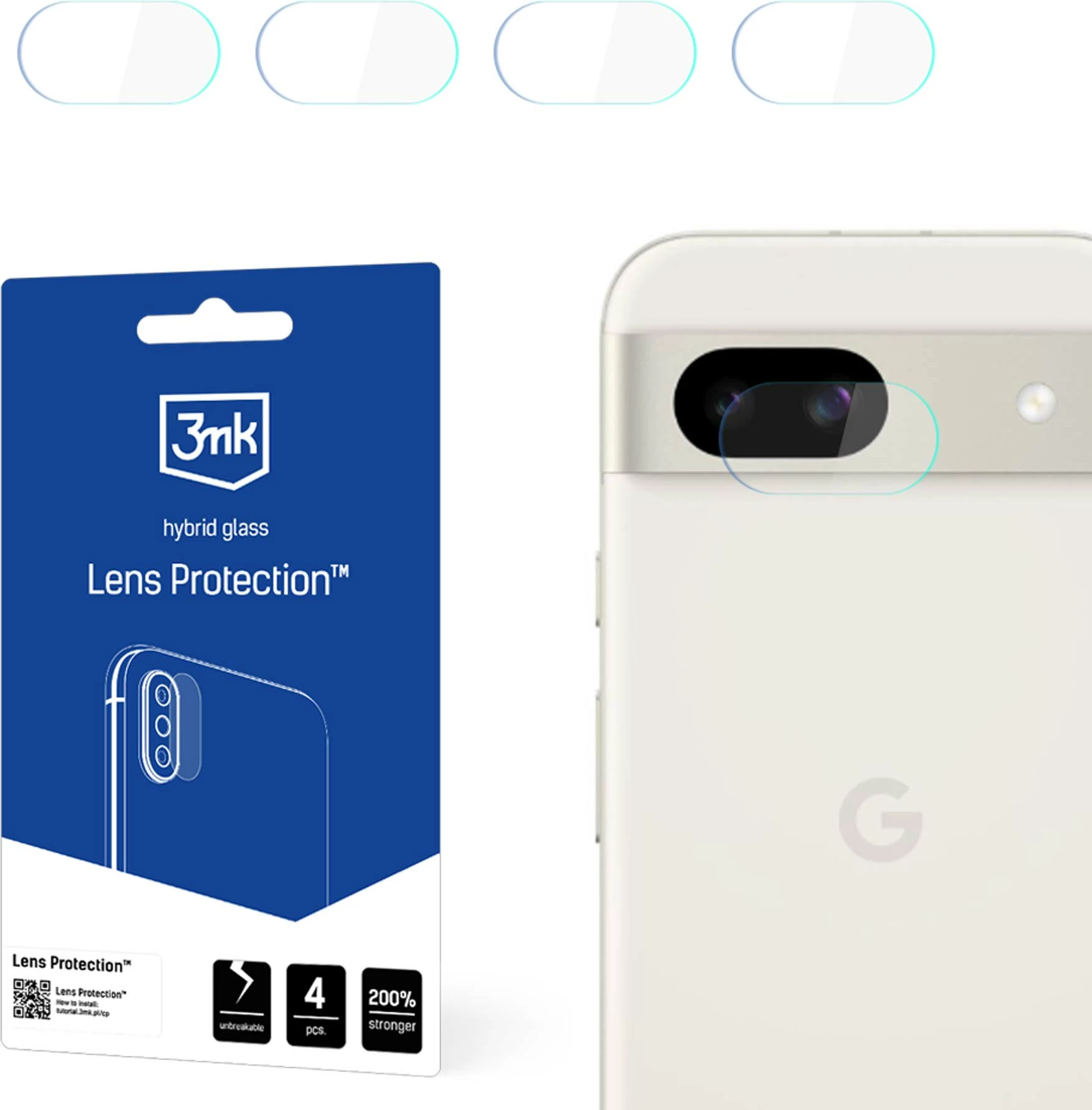 Xham mbrojtës kamerës 3mk Protection për Google Pixel 8A 5G, hibrid