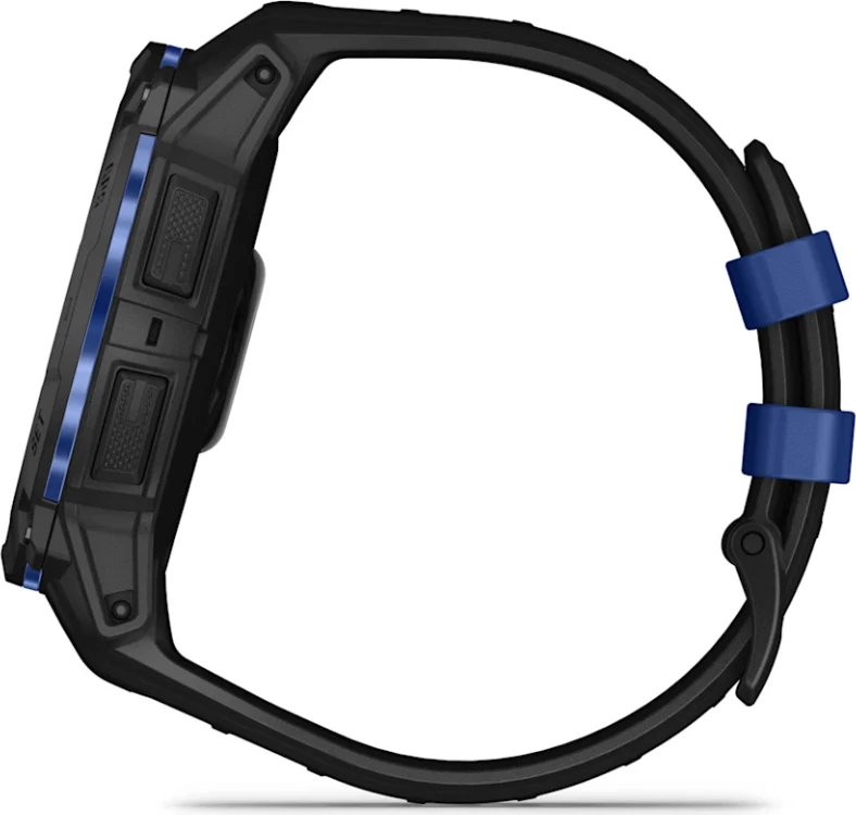 Smartwatch Garmin Instinct® 3, AMOLED, Black/Black-Bolt Blue strap, 50 mm