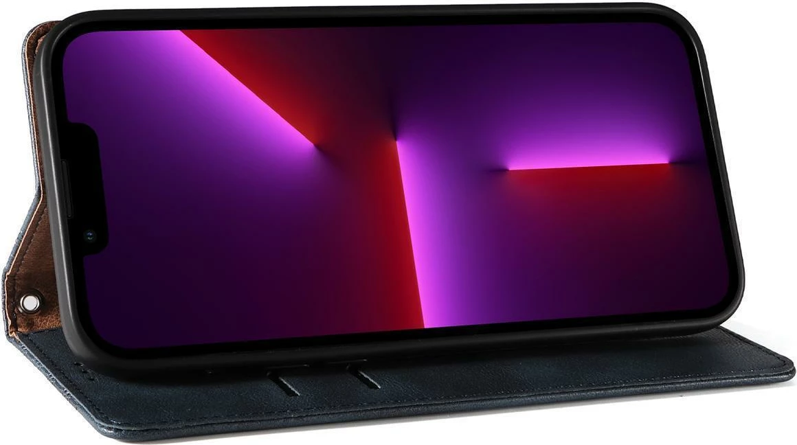 Mbështjellës Hurtel Magnet Strap Case për Samsung Galaxy S23, portofol, qëndrim, rrip dore, kaltër