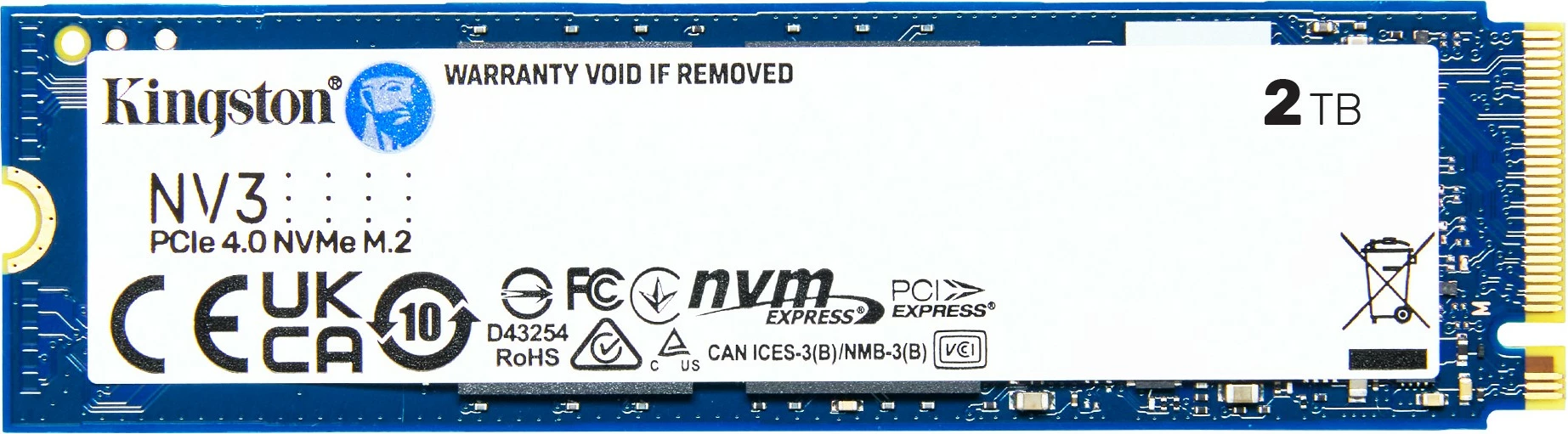 SSD Kingston NV3 M.2 2280 NVMe, 2 TB, 6000 MB/s