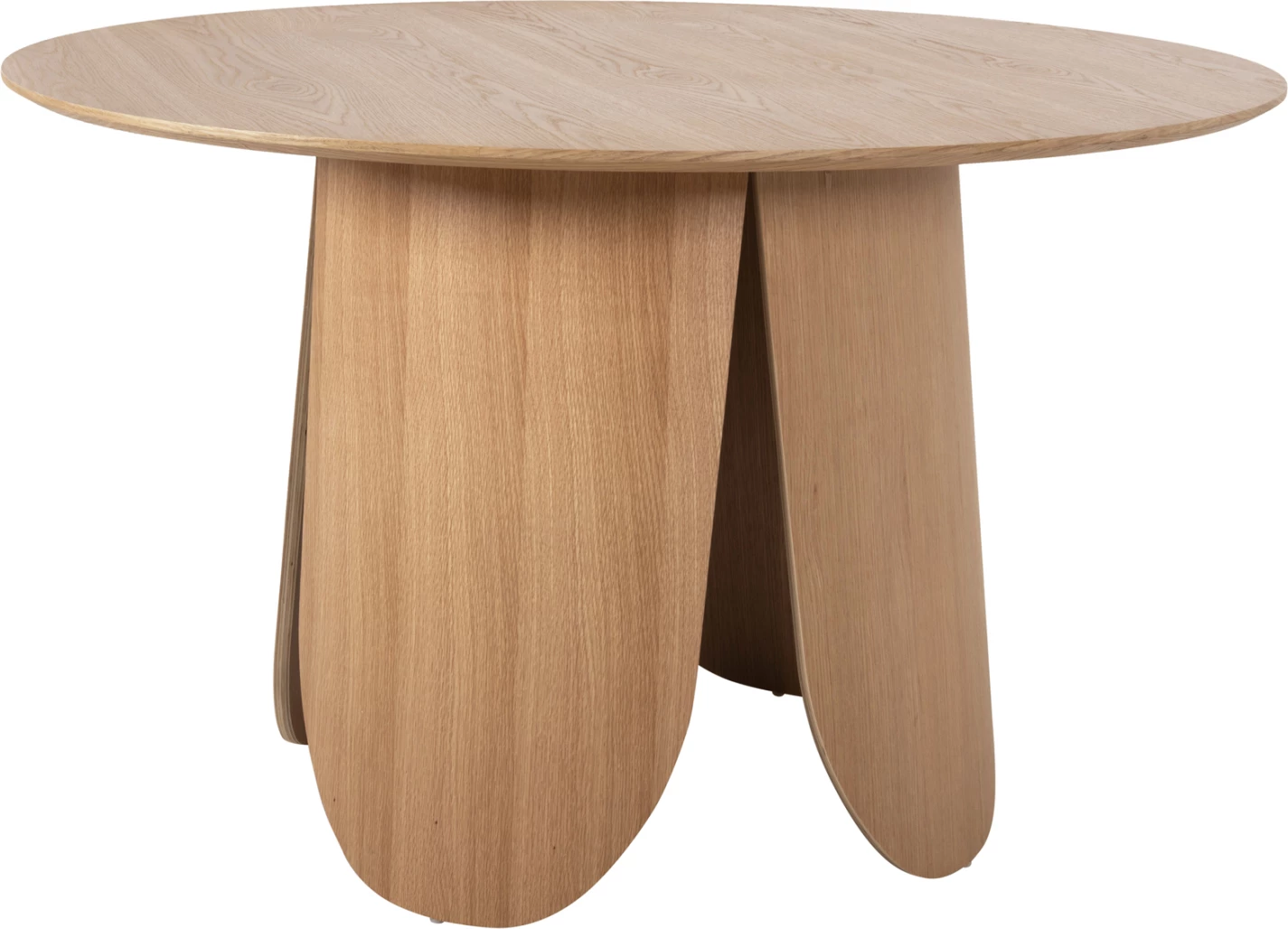 Tavolinë e rrumbullakët për ngrënie, DENTY, FH9612.01, MDF me furnir lisi, ngjyrë lisi, Φ120x75H cm