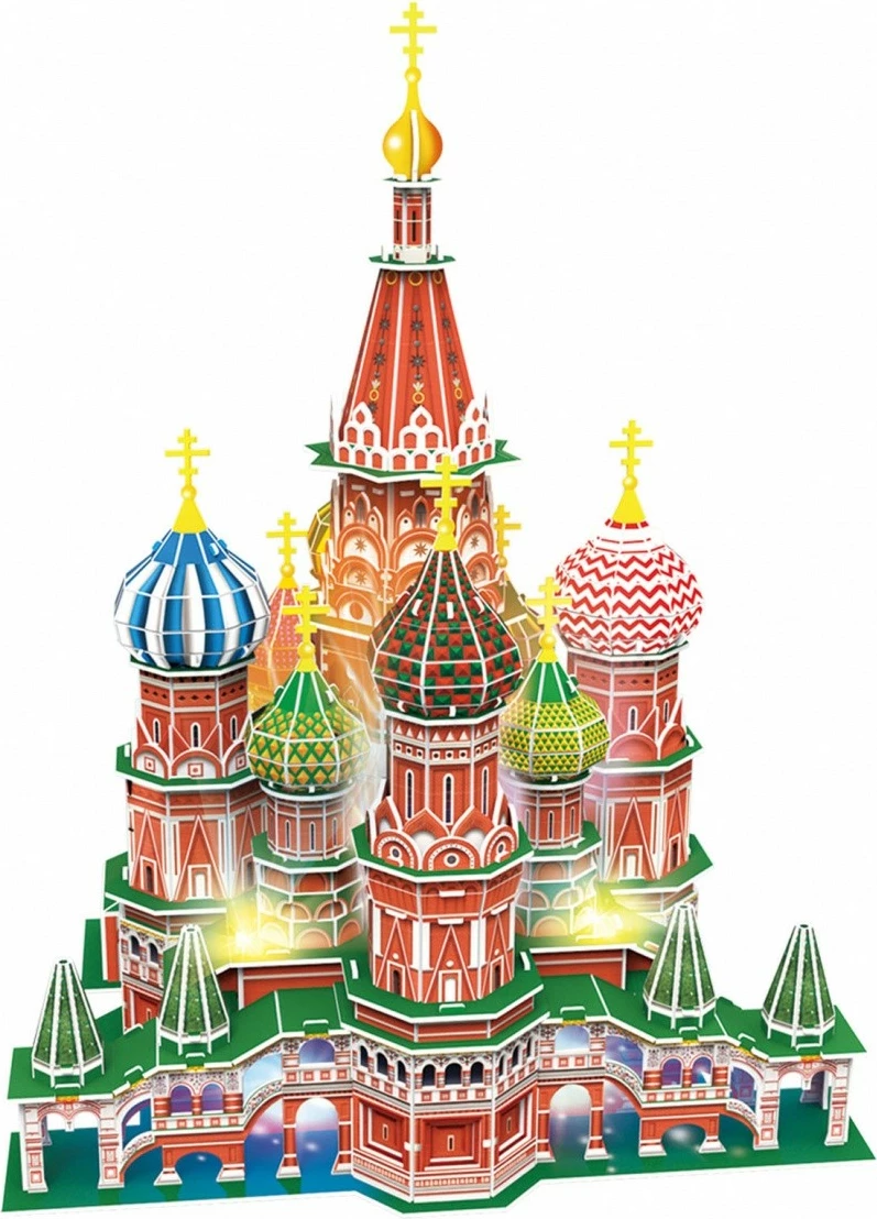 Puzzle 3D Cubic Fun St. Basil's Cathedral me LED, 224 pjesë