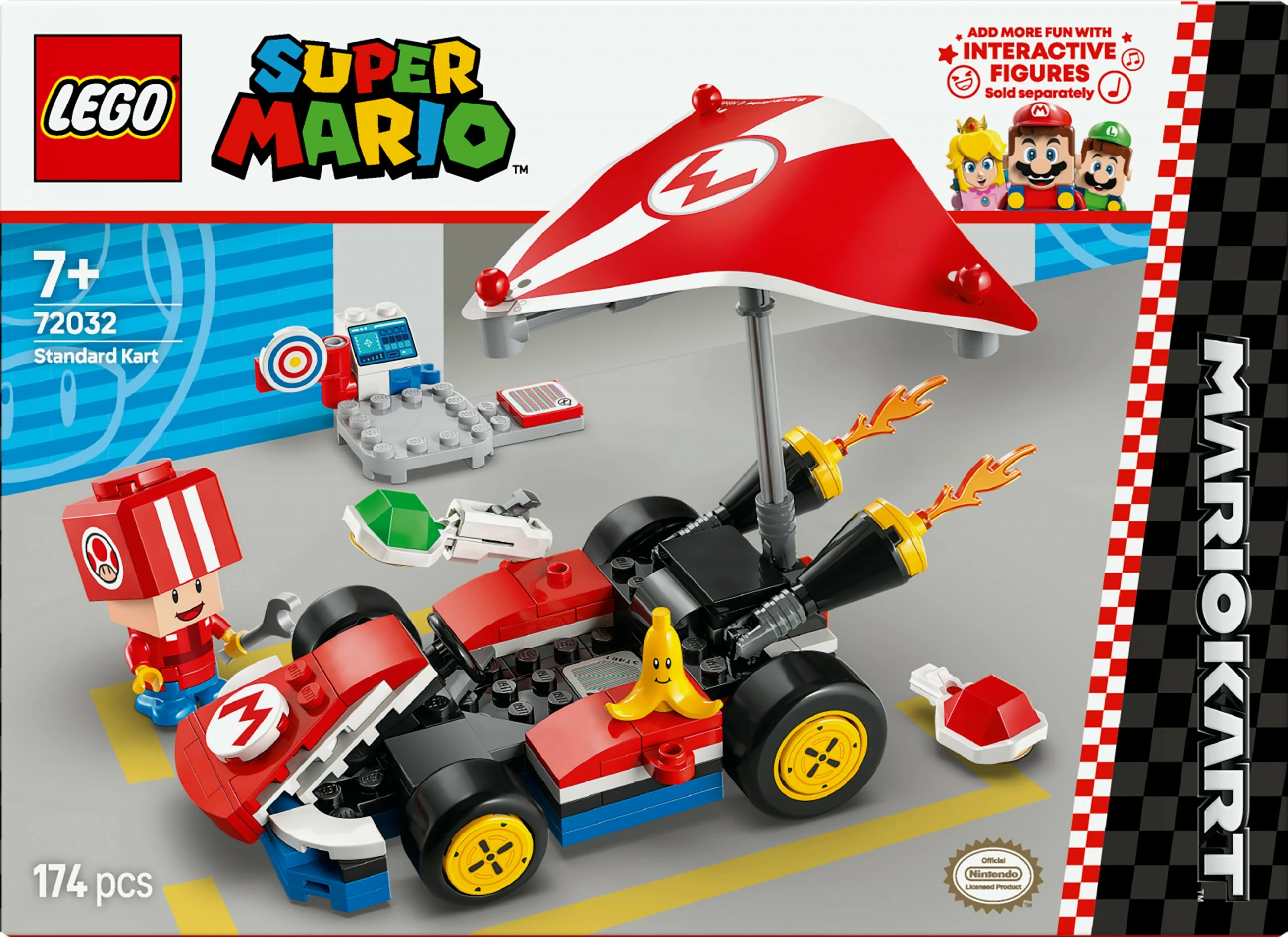 Set ndërtimi LEGO Mario Kart Standard Kart, 174 pjesë, shumëngjyrësh