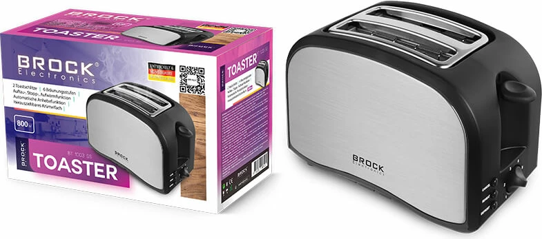 Toaster Brock BT 1003 SS 800W, inox