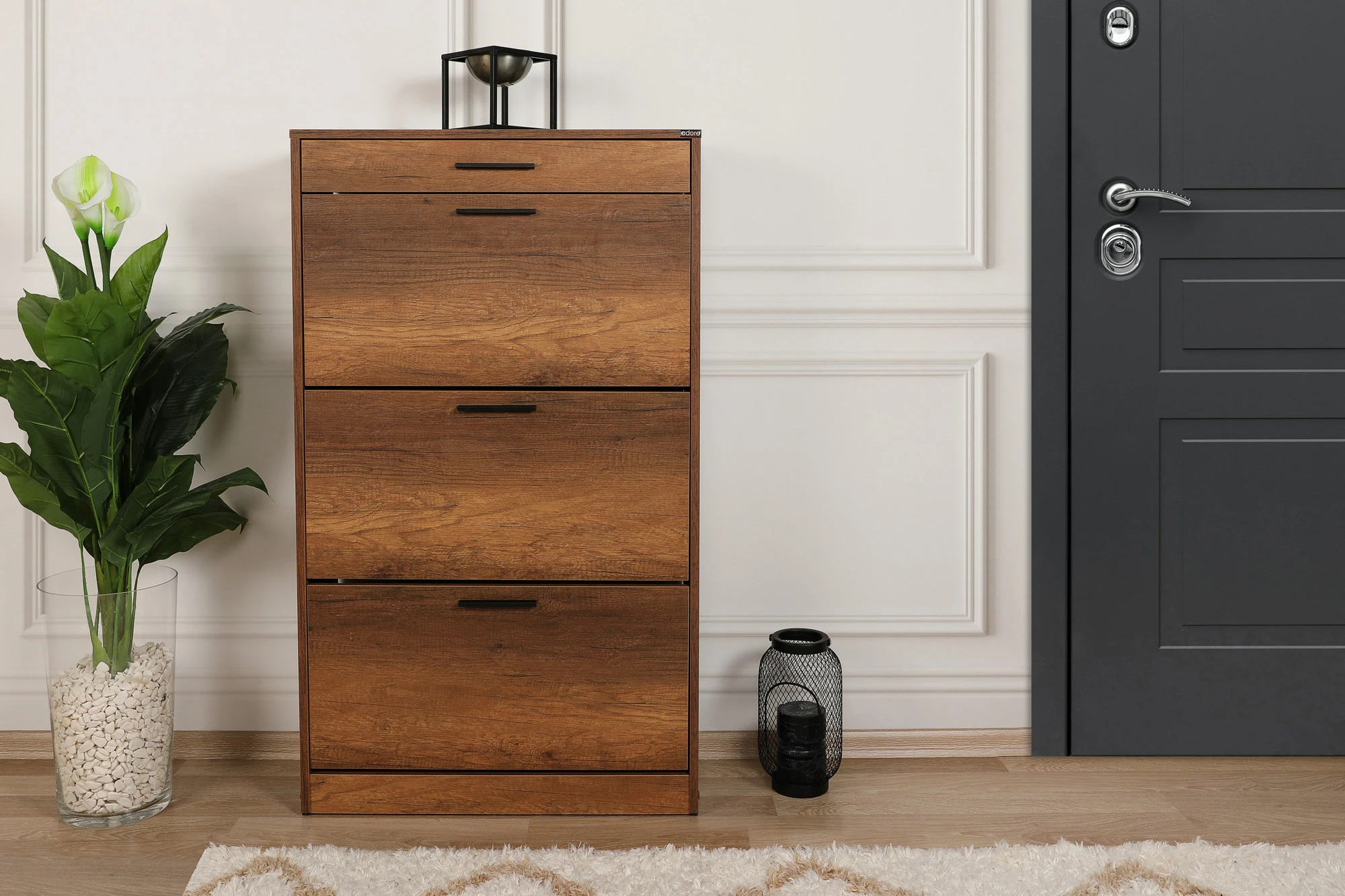 Dollap këpucësh Hanah Home, Oslo Walnut, Shc-431-Oo-1