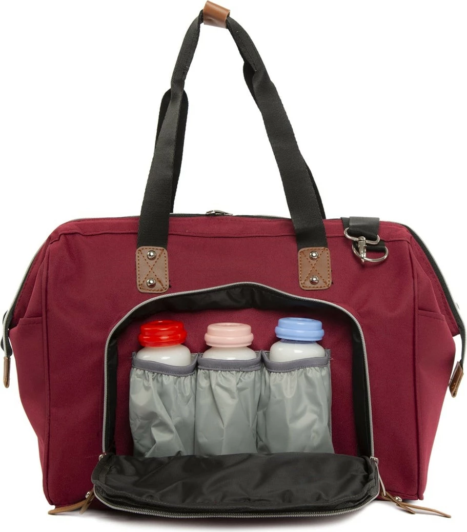 Çantë për pelena, Zoozie Bags, 2154 - 32109, ngjyrë e kuqe e thellë