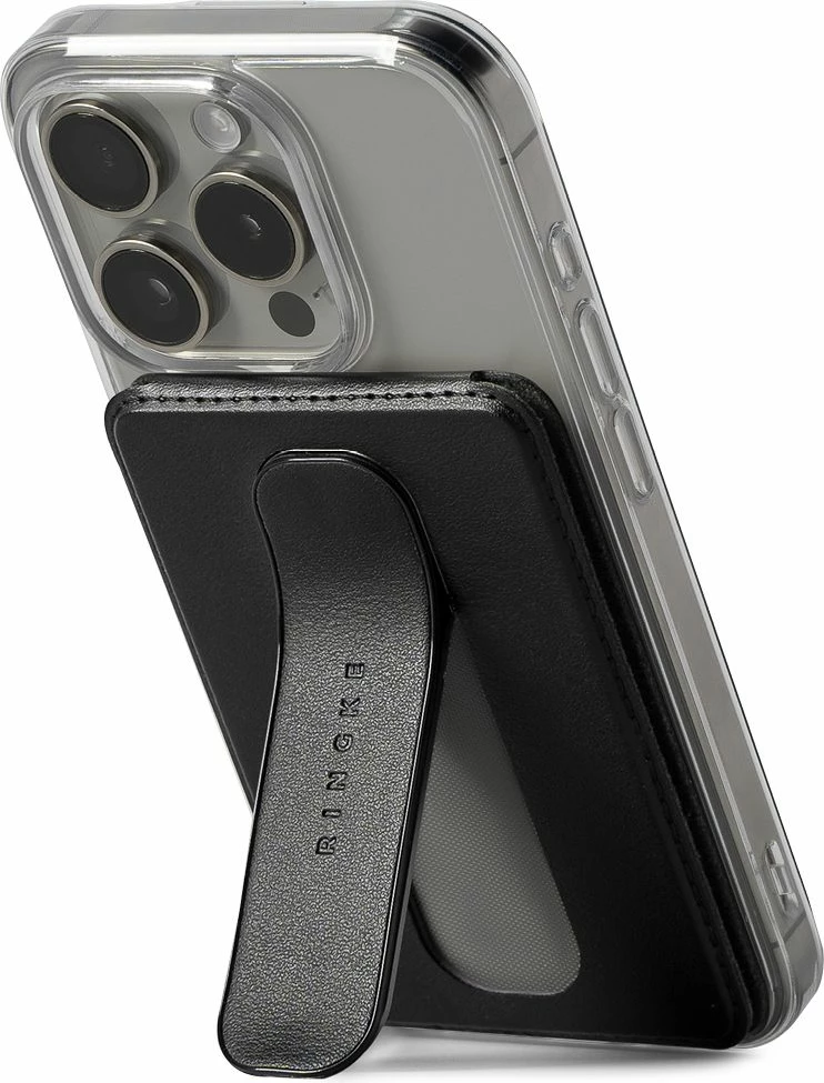 Mbajtës kartelash me magnet Ringke Wallet Slide Grip MagSafe, i zi