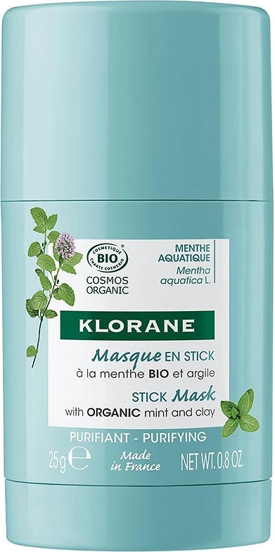 Maskë në stick për femra Klorane me nenexhik organik dhe argjilë të bardhë, 25g