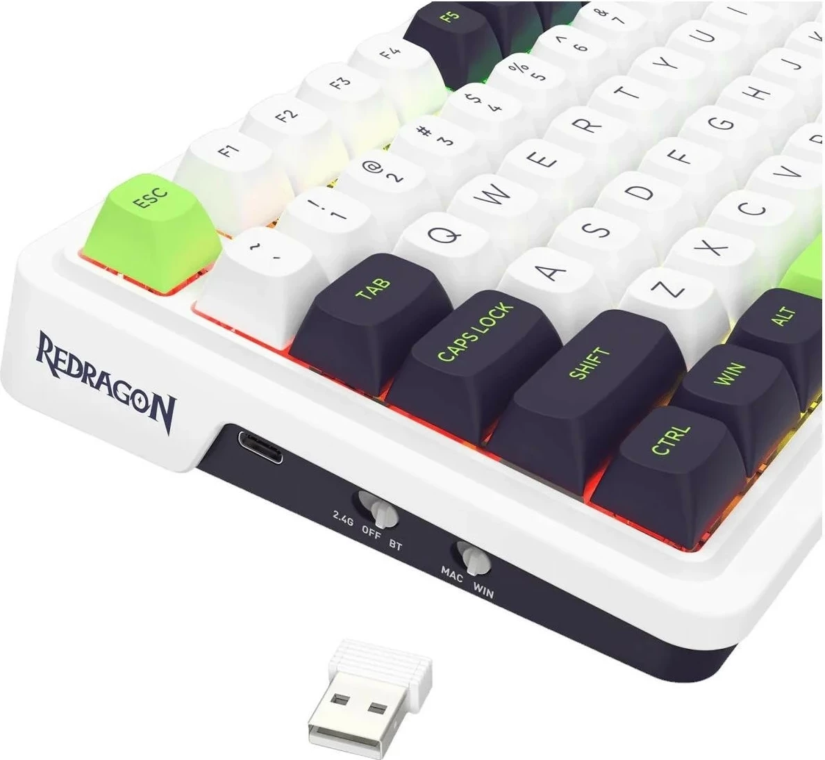 Tastierë Redragon K686WBG-RGB-MAX Eisa Max, RGB, e bardhë