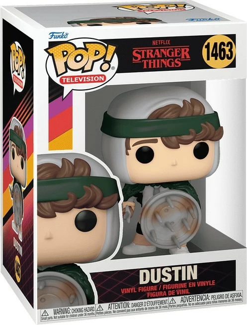 Figurë Funko Pop Stranger Things Dustin me mburojë dhe shpatë 10cm