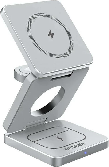 Karikues pa tel 3‑në‑1 BlitzWolf BW-IW30, deri 15W, MagSafe, USB-C