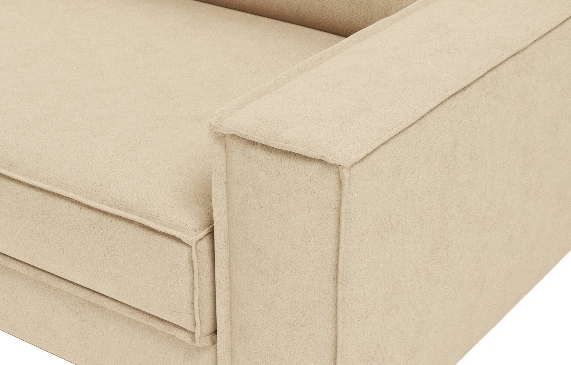 Karrige një vendëshe Atelier del Sofa, ngjyrë rëre, këmbë dru arre, Sparrow 1