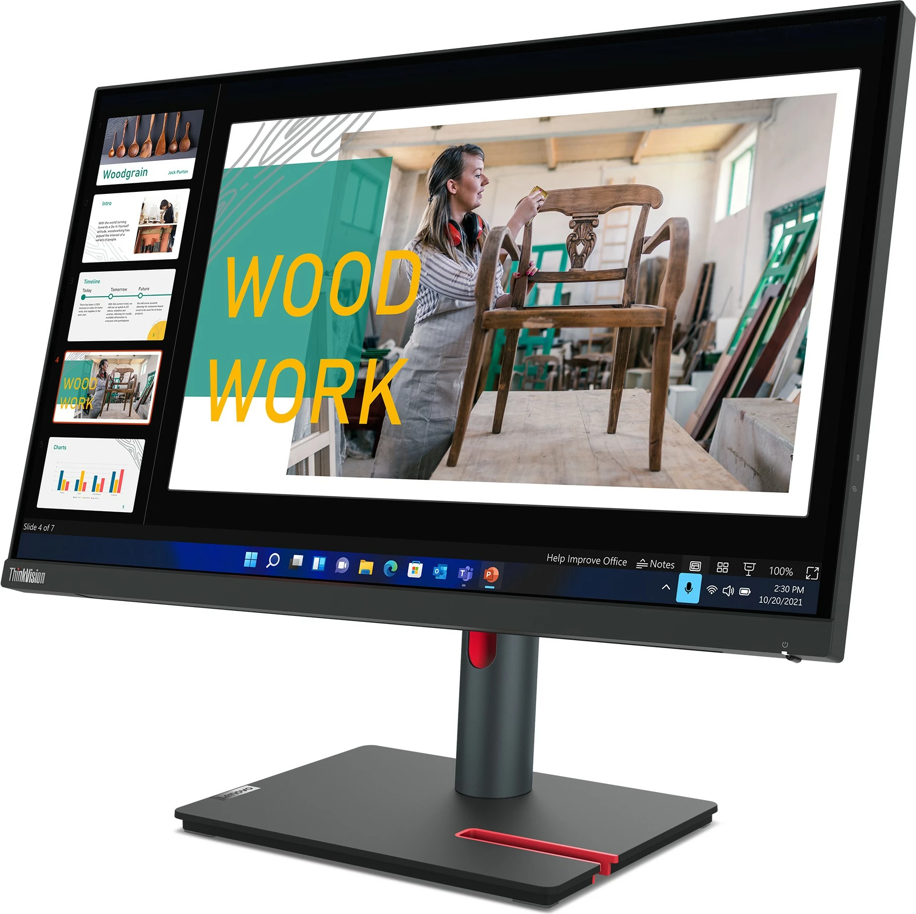 Monitor Lenovo ThinkVision P24q-30, 23.8", 2560 x 1440 pixels, Quad HD, LED, 6 ms, Raven Black