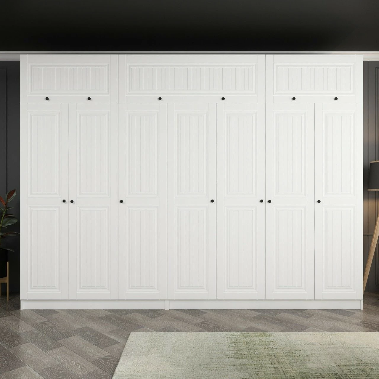 Dollap i bardhë për rroba, Skye Decor, Kale - 5141, 315x235x52 cm