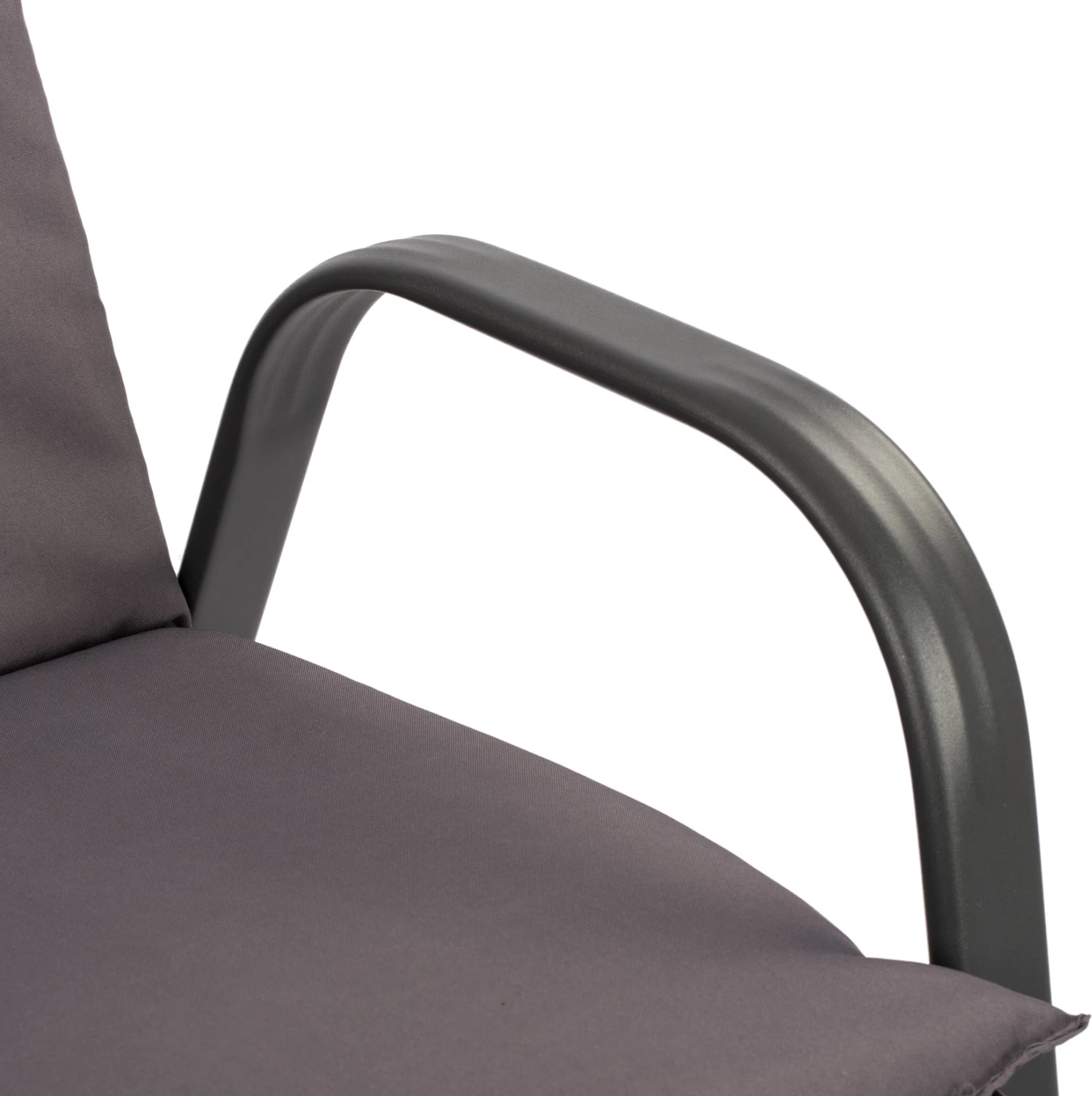 Karrige për jashtë Leon, ngjyrë metalike gri me jastëk gri, FH10573.01, 54x70x93 cm