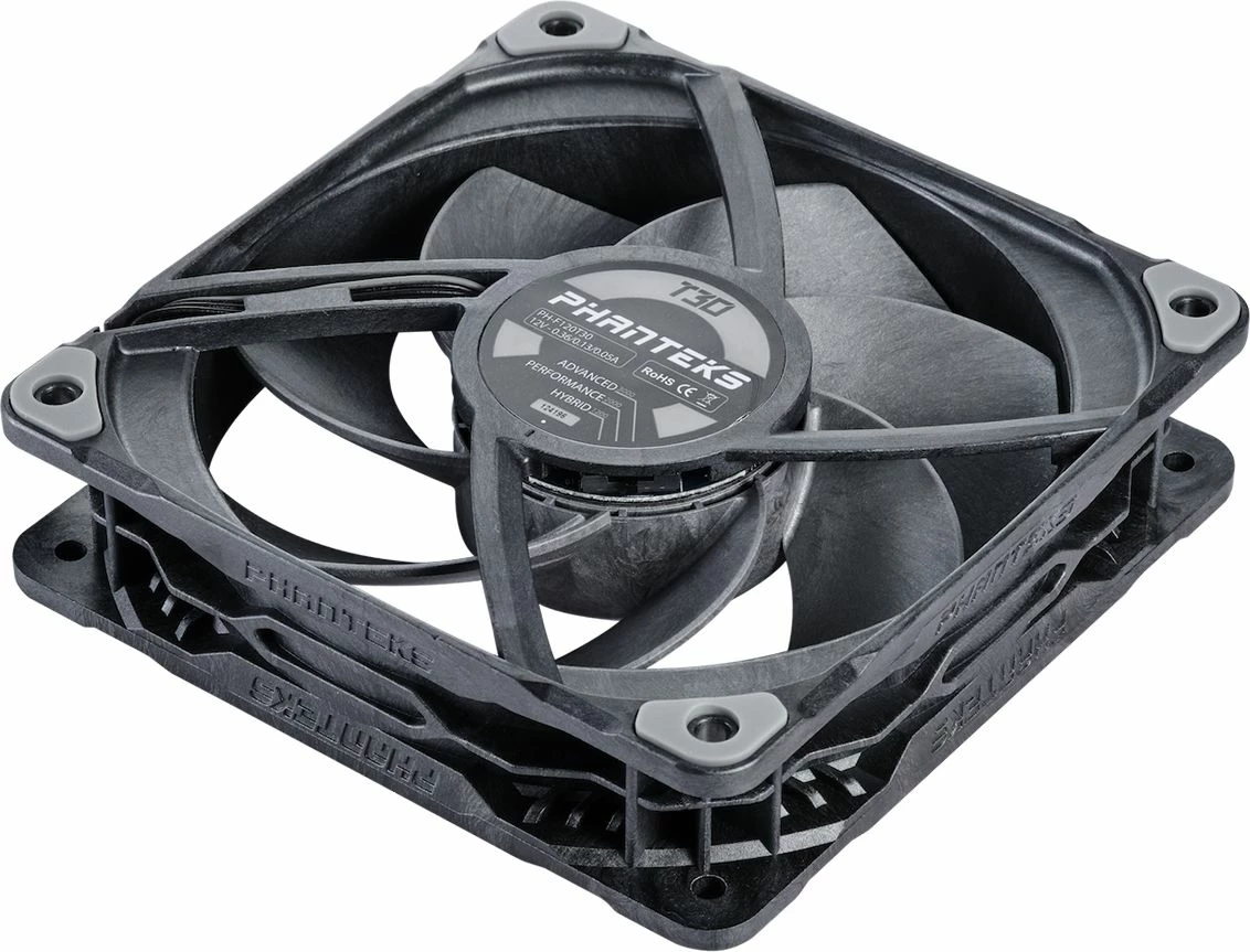 Ventilator PC Phanteks T30 PWM PH-F120T30_BG 120mm 30mm 3000rpm 4-pin, gri, 1 copë