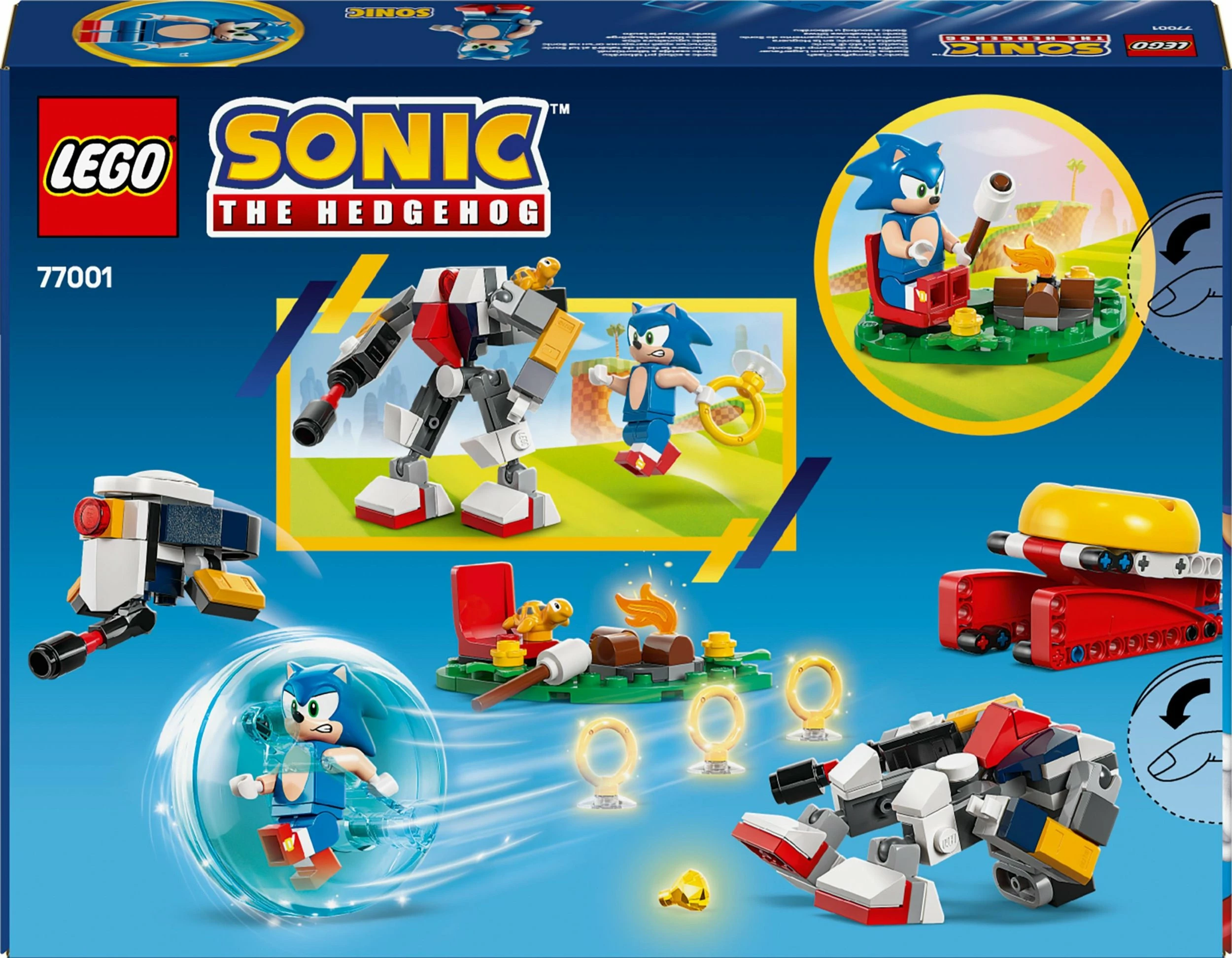 Set LEGO Sonic the Hedgehog 77001 Sonic dhe beteja në kamp, 177 copë, 7+