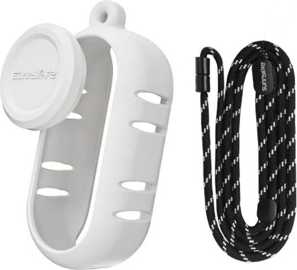 Mbështjellës silikoni Sunnylife G3S-BHT839-W me litar për Insta360 GO3/GOS, Bardhë