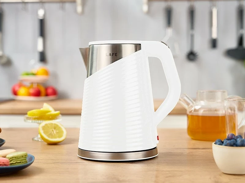 Ibrik elektrik Lafe Elegant White, 1.8L, 1800W, bardhë-argjendtë