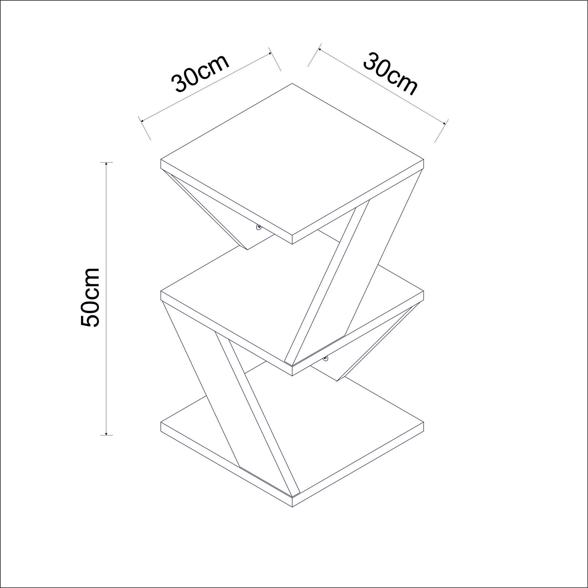 Tavolinë anësore Hanah Home, ngjyrë lis safir