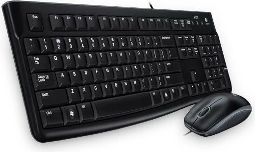 Set tastierë dhe maus Logitech MK120, USB, QWERTZ, i zi