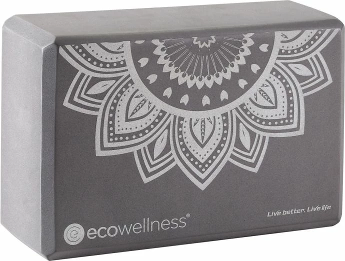 Bloku i jogës për stërvitje ECOWELLNESS QB022, ngjyrë gri